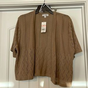 Kim Rogers Curvy 2x cardigan sand pebble khaki NWT!!